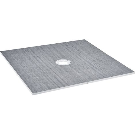 Kit de Receveur de Douche, 1828x1828mm avec Drain Central 160mm, Installation EPS Léger avec 2 Toiles Imperméables, Pente Intégrée pour Salle de Bains (1/5)
