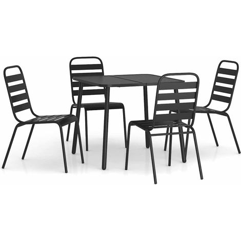 Maison Exclusive - Set da Pranzo da Giardino 5 pz in Acciaio Antracite (1/5)