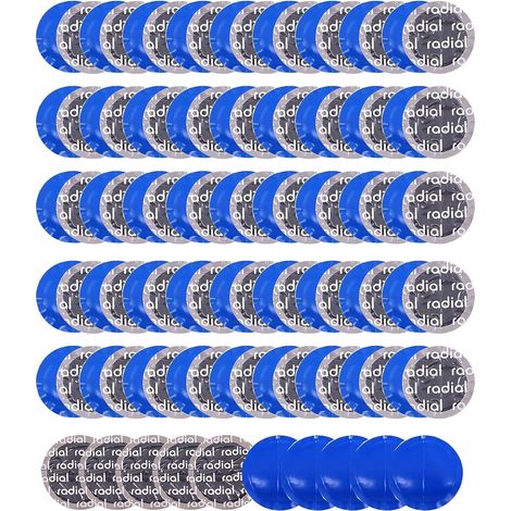 Parches redondos para reparación de neumáticos, kit universal de 150 piezas de parches de caucho natural, parches redondos de caucho para reparación (42 mm) (1/4)
