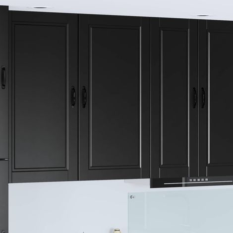 Küchenschrank mit Regal Schwarz 50 x 31 x 100 cm Holzwerkstoff