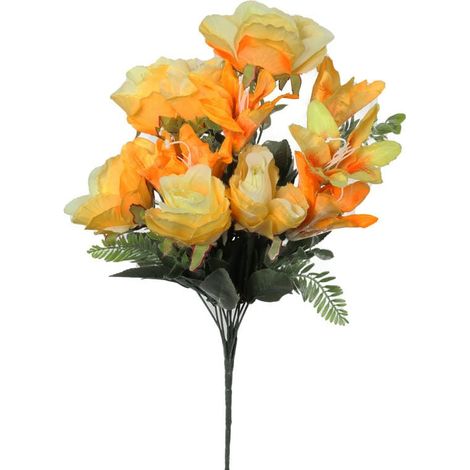 Bouquet de 12 fleurs artificielles, mélange, B12R-70AZ (1/3)