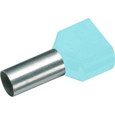 Cimco 187731 Embout double d'extrémité de câble 0.34 mm² partiellement isolé turquoise 100 pc(s)