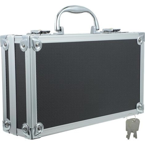 Boîte à Outils et Alliage D'aluminium Noir avec Grosse Capacité Facile à Transporter pour Voyage en Extérieur et Usage Domestique (1/5)