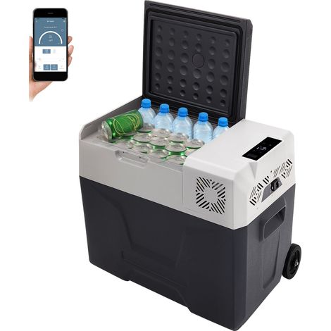 Mophorn Frigorifero da auto 50L / 52,8 QT Congelatore portatile -4℉-68℉, Zona singola con ruote e maniglia, refrigeratore a compressore 12/24V DC e 100-240V AC per campeggio allaperto (1/5)
