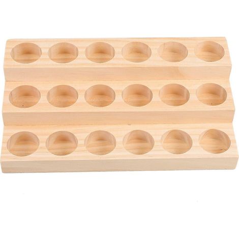 Présentoir à huiles essentielles 1 pièce, étagère de rangement à 3 niveaux pour flacons, support en bois pour la maison (1/5)
