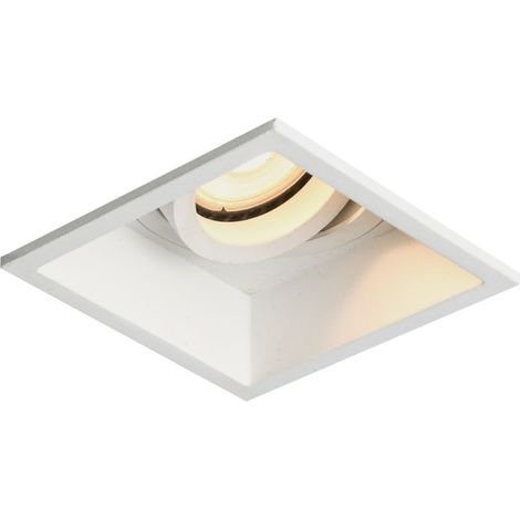 Faretto incasso quadrato orientabile bianco GU10 Italux