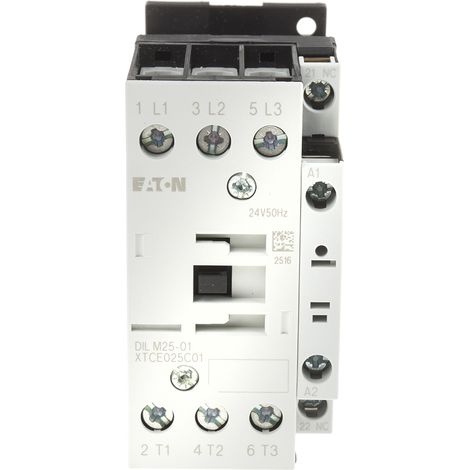 Contacteur de puissance 3p+1O 11kW/400V/AC3 EATON DILM25-01(24V50HZ)