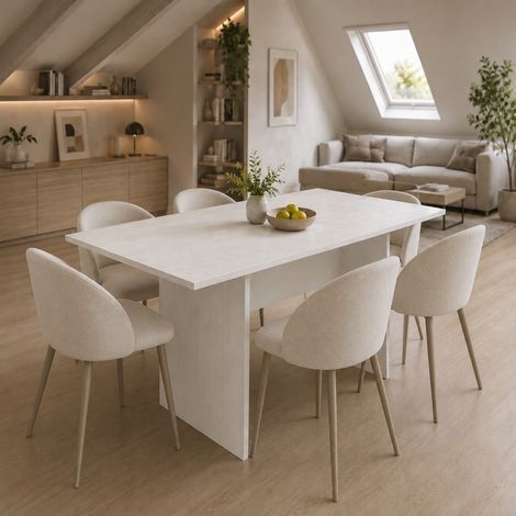 The White Stone Console extensible blanche gain de place transformable - table console extensible cuisine salon - 120x35/70x76 cm (1/5)