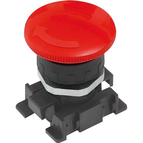 Riegler Roter Pilztaster mit Notrastung (1/2)