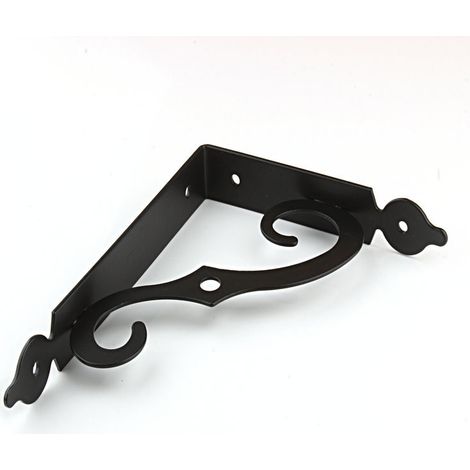 Dreieckige Stütze aus dickem Eisen, geeignet für Bücherregale, Wandregale, Hängewände, Lastträger und Regalhalterungen (schwarz, 240 mm x 190 mm).