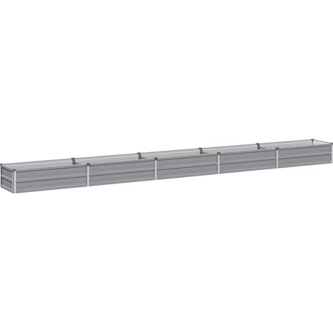 vidaXL Cama de Jardín Elevada Gris 400 x 40 x 24 cm (1/2)