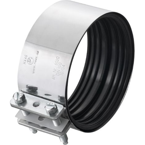 HAAS CV-Verbinder für Guss-Rohre DN80, Edelstahl W2 (1/2)