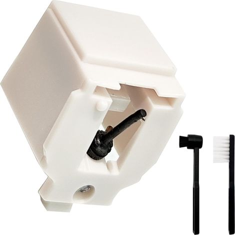 ATN3600L replacement stylus for AT-LP60 turntables, with black and white cleaning brush.