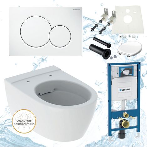 Geberit Vorwandelement Sigma iCon WC spülrandlos Komplettset Sigma01 (1/5)