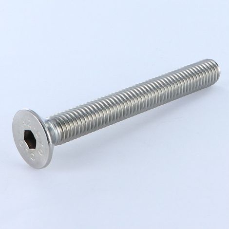 Vis métaux Inox A2 FHC tête fraisée empreinte hexagonale creuse Clé de 8 HC8 M12X100 Filetage total-1 pièce