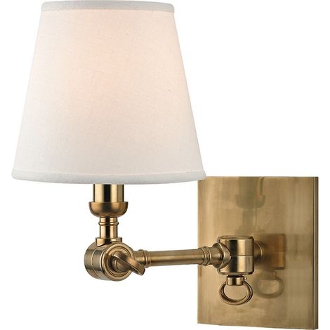 Hillsdale Applique murale à 1 ampoule laiton, lin