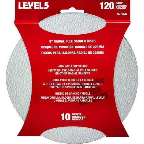 LEVEL5 Schleifscheiben 10-Pack 120 Körnung für 9“ 5-346 (1/5)