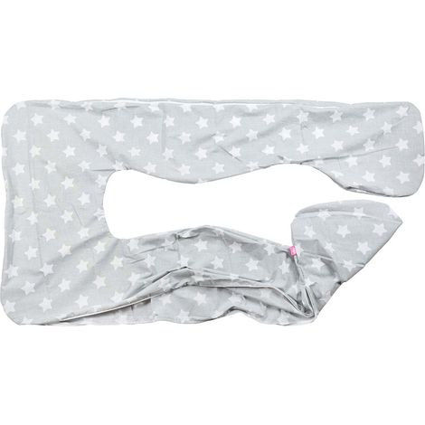 BabyUniverse Schwangerschaftskissenbezug Typ U, 100 % Baumwolle – Lebkuchengrau (1/4)
