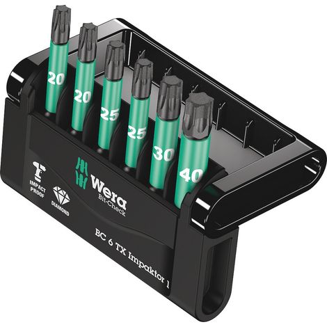 WERA Impaktor Bits Set 50mm Torx TX- 20-TX 40 6 teilig (1/10)