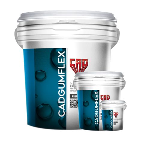 Guaina Liquida Fibrorinforzata CAD GUM FLEX Impermeabilizzante tetti - 20 kg – col. ROSSO (1/2)