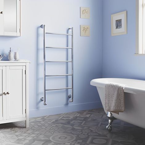 Heatwave Forge Chrome Designer Ladder Towel Rail 1200mm (H) x 560mm (W) (1/3)