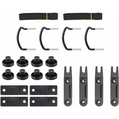 Colliers de Serrage Universels en U pour Coffre de Toit, Kit de Montage en Acier Inoxydable, Avec 8 Contre-Écrous (1/5)