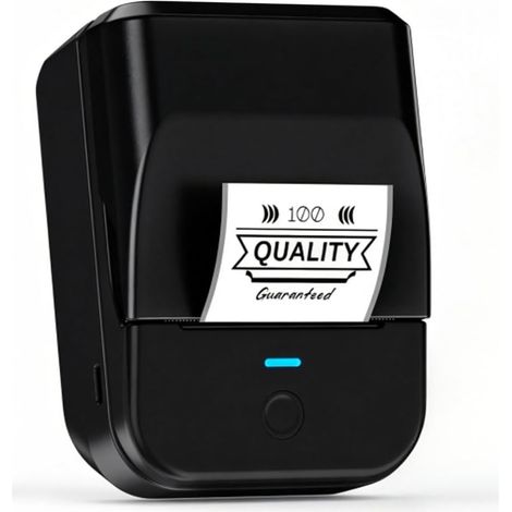 Imprimante d'étiquettes avec 1 Ruban d'étiquettes, imprimante d'étiquettes Rechargeable, avec Plusieurs modèles pour Entreprise, Bureau, école, Maison (1/5)