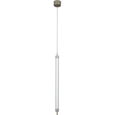 Suspension Luminaire LED D40 20W IRC90 Variable Marron Brossé ZAMBELIS 25169 - Blanc chaud - 3000K