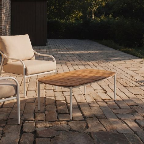 Table basse de jardin en acacia massif et métal Luca (1/5)