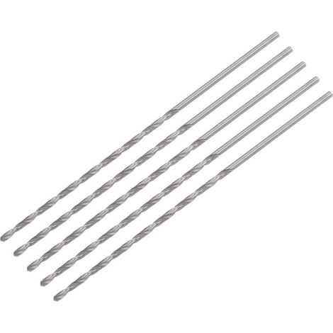 5 Pcs 1.3mm Mini Micro Forets Hélicoïdaux Haute Vitesse Acier Droit Tige Extra Long Perceuse Pointe 65mm pour Aluminium Alliage (1/5)