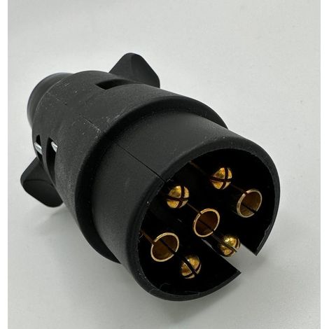 Lem Select – Prise remorque mâle PVC 12V 7 plots – Contact à vis étanche – ISO 1724 Type N – Pour remorques et caravanes (1/3)
