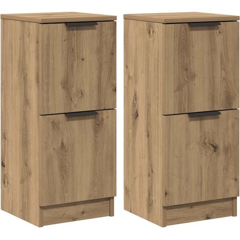 Sideboards 2 pcs Artisan Oak 30x30x70 cm Engineered Wood vidaXL