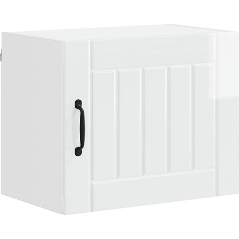Maison Exclusive - Armadietto a muro LUCCA Bianco Lucido 50 x 31 x 40 cm