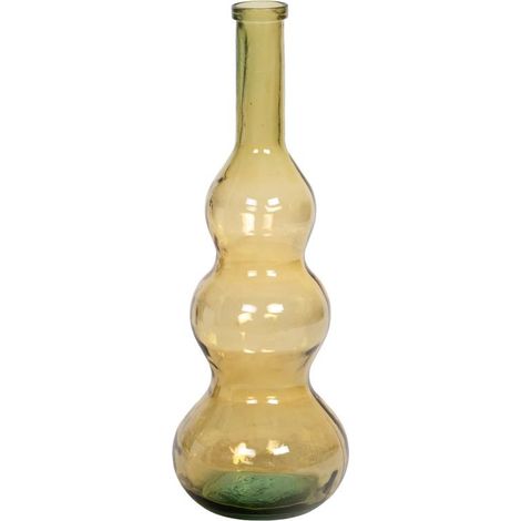 Amadeus - Vase Odon miel H 45 cm en verre recycle