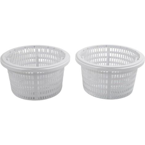 Panier Skimmer Piscine 18cm ABS Durables(2pcs) Conception maille fine, pour capture pour feuilles et insectes, empêche colmatage pour pompe, protège piscine (1/5)