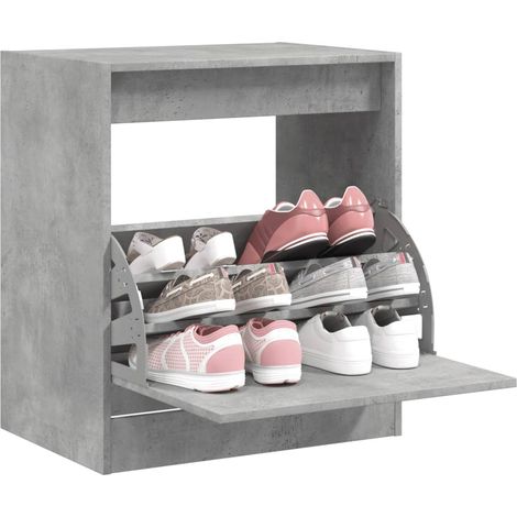 Schuhschrank Betongrau 60x42x69 cm Holzwerkstoff