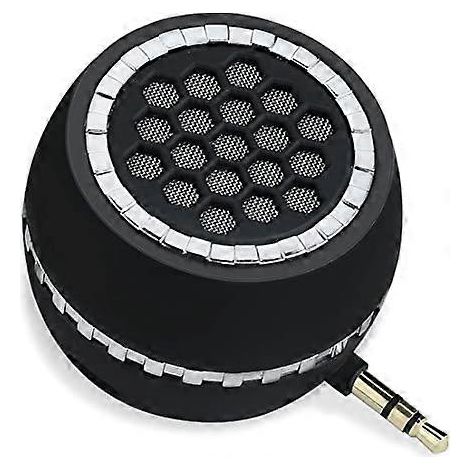 Enceinte portable Zk, mini-enceinte pour téléphone avec prise audio auxiliaire 3,5 mm (noire) (1/5)