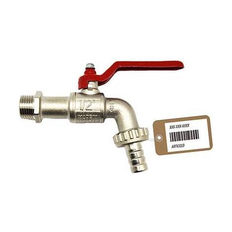 RUBINETTO A SFERA CON PORTAGOMMA F-BRICO Misura: 1/2"  DN 10  PN 16