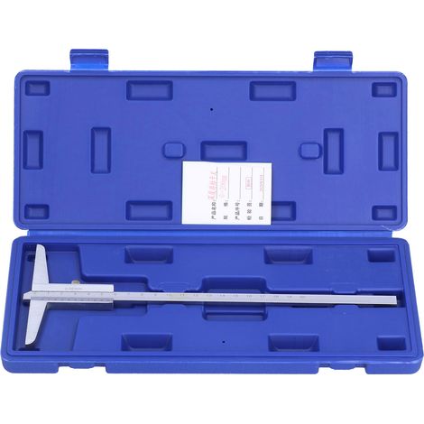 Depth Vernier Caliper Metal Gauge 0.02mm High Accuracy Micrometer Measuring Tool0‑200mm
