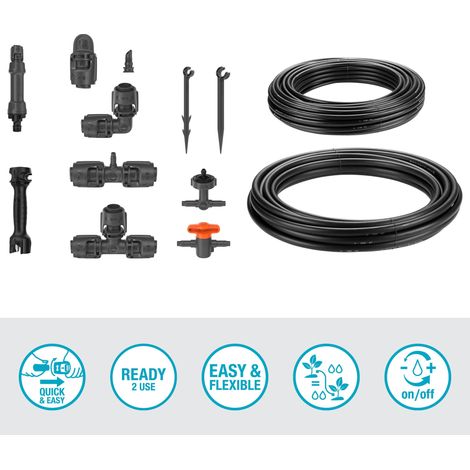 GARDENA Kit irrigazione a goccia: set completo per irrigare fino a 35 piante delicate Micro-Drip-System (13455-20)
