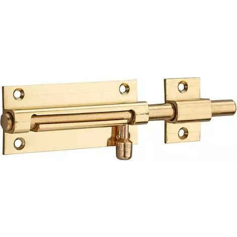 Cerrojo de latón para puerta de mueble, 70 mm