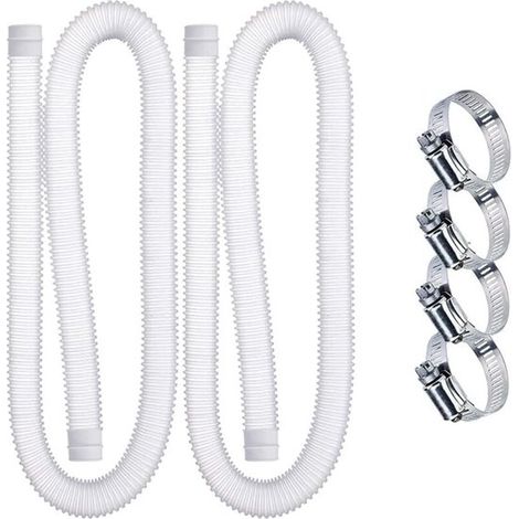 Lot de 2 tuyaux piscine PE anti-pli premium, diamètre 1,25 po, rechange pour pompes filtre 33 (1/5)