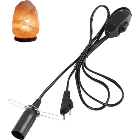 Salt Cables with Switch, Salt Lamp Cable, Switch and Socket E14 1.8m, Cord for Table Lamp Salt Lamp, Insulated Electric Wire Safe with On/Off (1/5)