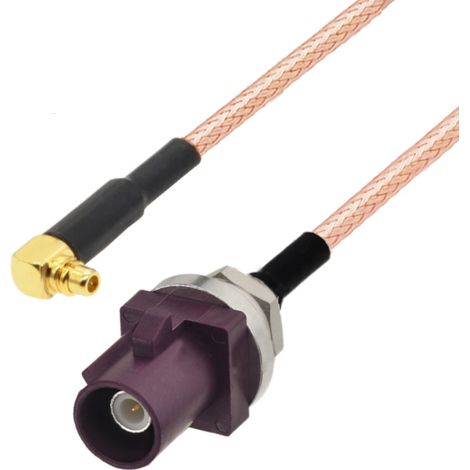 Conector tipo pigtail fakra c贸digo D BH / conector mmcx RA 20cm