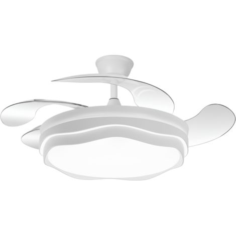 Ventilador Nasim 59w 6980lm Blanco 4 Aspas Desp. 34,5/42x50/107cm 3col.dc.remot+reg.inten (1/5)