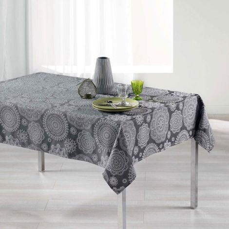 Nappe Rectangulaire "Rose des Vents" 140x300cm Anthracite