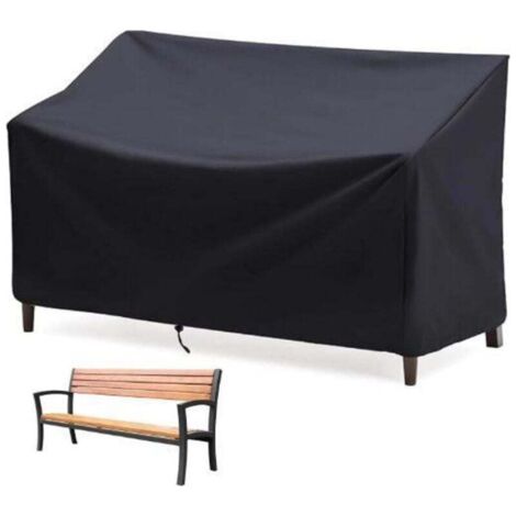 Pair Schutzhülle für Gartenbänke, wasserdicht, winddicht, UV-beständig, 210D Oxford-Gewebe, Sitzbezug für Terrassenbänke (162 x 66 x 89 cm) (1/4)