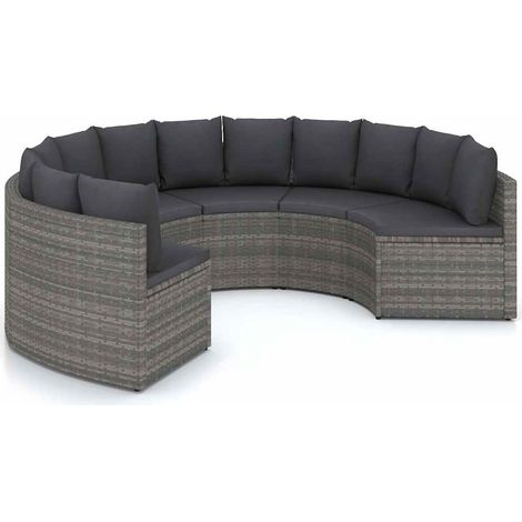 Maison Exclusive - 6-tlg. Garten-Sofagarnitur mit Auflagen Poly R (1/5)