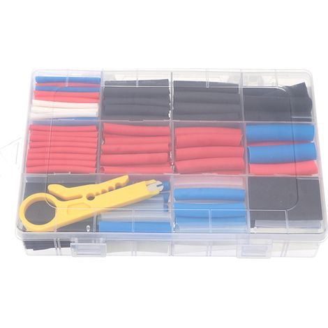 Kit de 285 gaines thermorétractables étanches pour câbles + pince à dénuder (1/4)