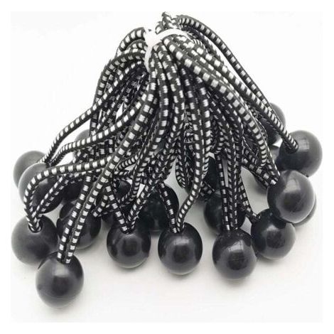 40 Tendeur Elastique Caoutchouc Professionnel avec Boule (Noir 150 mm) pour Tentes, Bâches, Affiches. Tendeur Bâche, Sangle Élastique, Support de Bâche, Caoutchouc de Bâche, Tendeur Caoutchouc. (1/4)